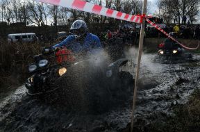 Competitioner on quad bike