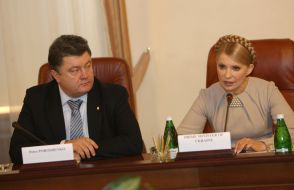 Yuliya Timoshenko and Petr Poroshenko