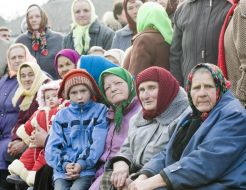 Habitants of the village with orphanage’s pupils