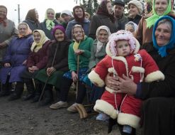 Habitants of the village with orphanage’s pupils