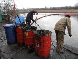 Fuel oil is in barrels