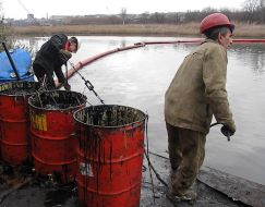 Fuel oil is in barrels