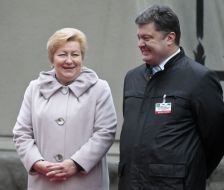Vera Ulyanchenko and Petr Poroshenko