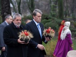 Viktoe Yushchenko and Luiz Inacio Lula da Silva