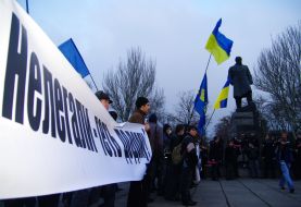 The activists of the Allukrainian association ”Svoboda”