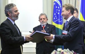 Luiz Inacio Lula da Silva, Nikolay Onishchuk and Viktor Yushchenko