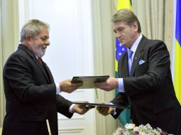 Luiz Inacio Lula da Silva and Viktor Yushchenko
