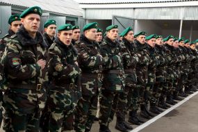 Servicemen of department of boundary service