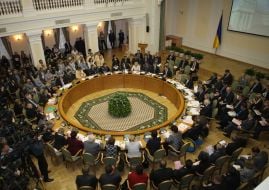 Participants of the сabinet extraordinary session