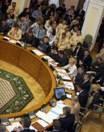 Participants of the сabinet extraordinary session