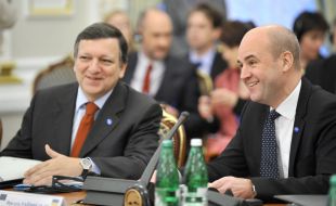 Jose Manuel Barroso and Fredrik Reinfeldt