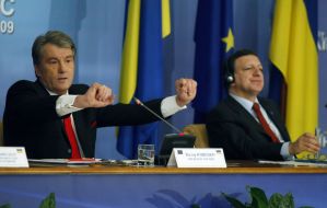 Viktor Yushchenko and Jose Manuel Barroso
