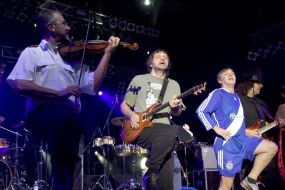 Dejan Sparavalo, Emir Kusturica and Nele Karajlic