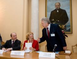 Leonid Guberskiy, Yekaterina Yushchenko and Grigoriy Semenyuk