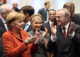Yuliya TImoshenko, Angela Merkel and Wilfried Martens