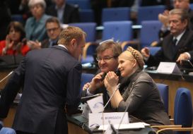 Yuliya Timoshenko, Grigoriy Nemyrya and Donald Tusk