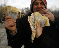 The participants of game demonstrate a money