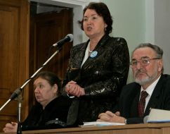 Mariya Ovdienko, Natalya Osmak and Leonty Sandulyak