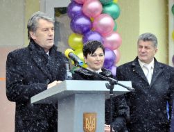 Viktor Yushchenko on opening of nursery school