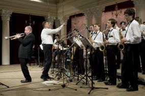 Viktor Basyuk, Valeriy Scheritsa and participants of Big children big band