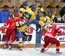 Hockey. Ukraine combined team vs. Poland combined team