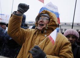 Активистка одной из пророссийских организаций