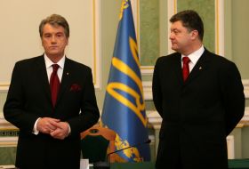 Viktor Yuschenko and Petr Poroshenko