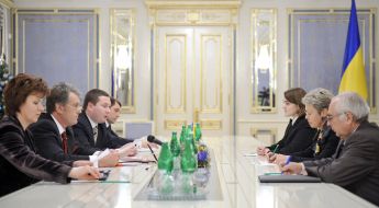 Viktor Yushchenko and Heidi Tagliavini meeting