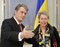Viktor Yushchenko and Heidi Tagliavini