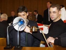 Deputies of Crimea Parliament lock a tribune