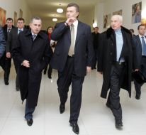 Boris Kolesnikov, Viktor Yanukovich and Nikolay Azarov