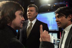 Valid Arfush, Viktor Yanukovich and Vadim Karasyov