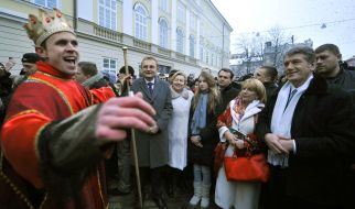 A president takes part in celebration of Christmas