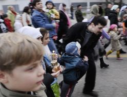 Participants of religious procession