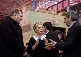 Nikloay Evdokimenko, Yulia Timoshenko and Tariel Vasadze