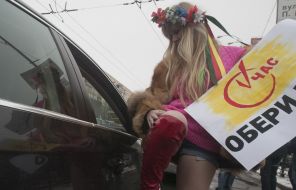 The ”FEMEN” woman’s movement activist