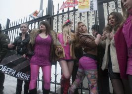 The ”FEMEN” woman’s movement activists