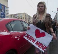 The ”FEMEN” woman’s movement activist