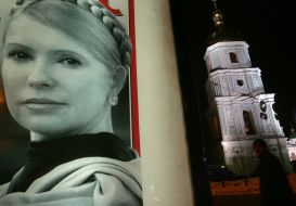 Yuliya Timoshenko on the placard