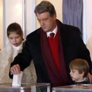 Viktor, Sophiya and Taras Yushchenko