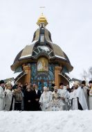 Viktor Yushchenko, Yevgeny Chervonenko, Oles Dovgy and Filaret