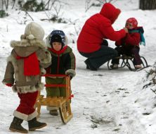 Children sledding
