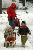 Children sledding