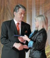 Viktor Yushchenko and Oksana Bilozir