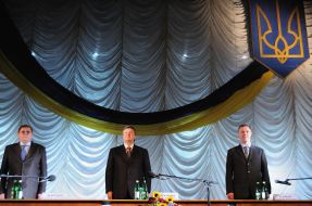 Viktor Yanukovich, Vladimir Demyokhin and Vladimir Saldo