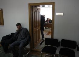 The waiting room of director of polydiene plant «Ukraine»