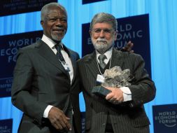 Kofi Annan and Celso Amorim