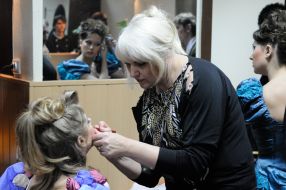 Actors at dressing room