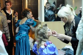 Actors at dressing room