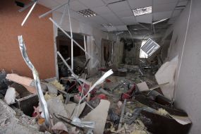 Разрушенное взрывом помещение
